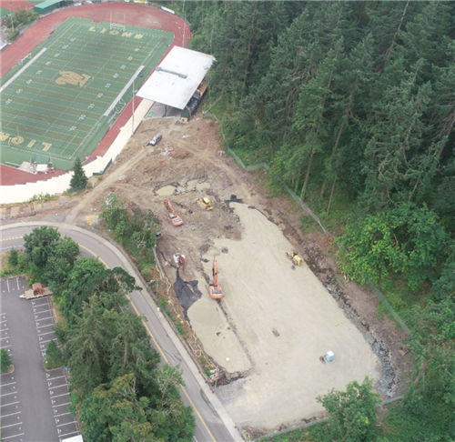 Ariel photo of construction